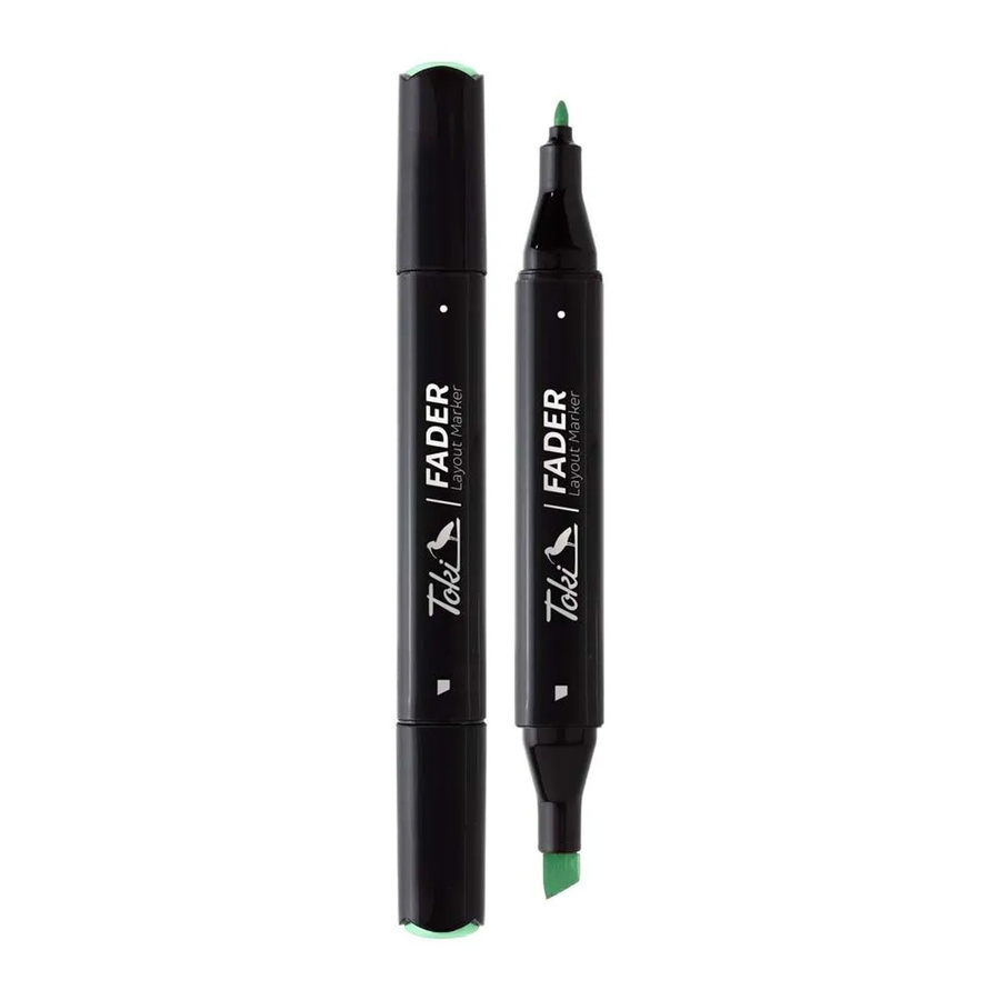 Toki Marker Fader Permanent Marker mit Keilspitze in 66 Farben, Farbe: Light Clear Blue - Bild 2