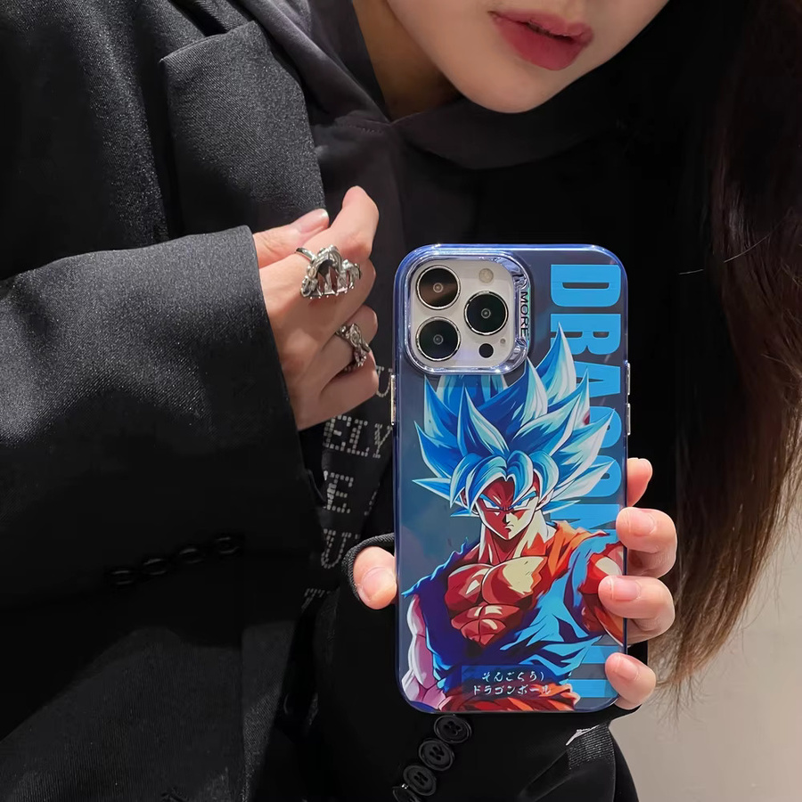 Bandai Dragon Ball Son Goku Saiyan Handyhülle für iPhone 17 16 15 14 13 Pro Max, Stoßfeste Hartschale, Multicolor - Bild 3