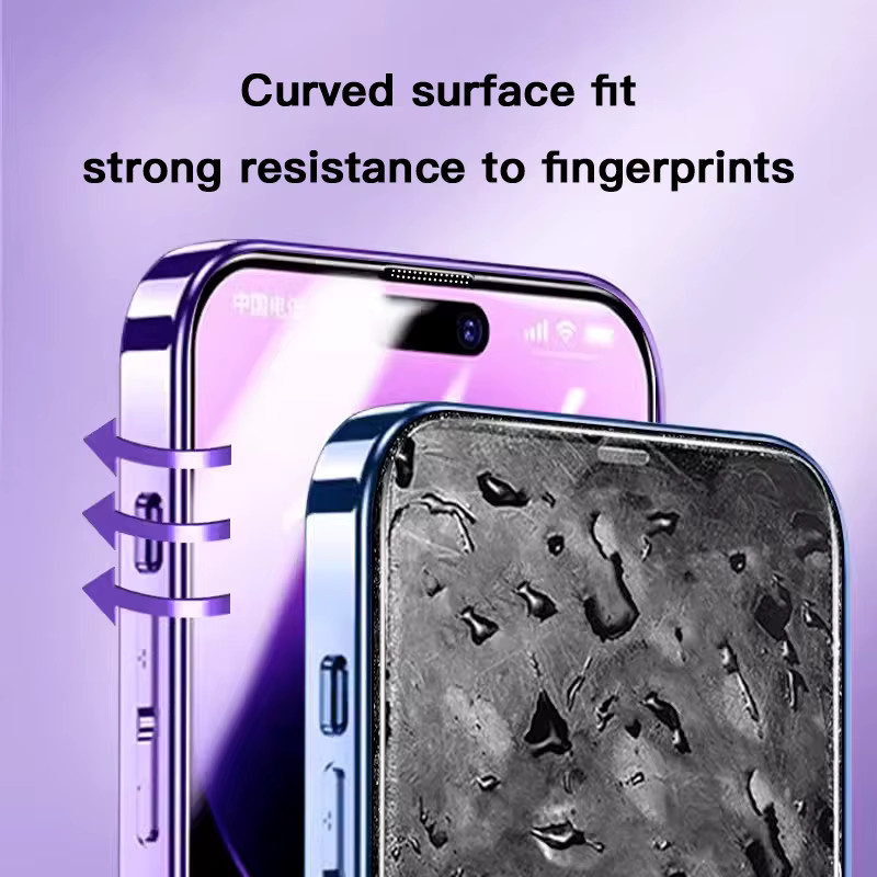 SKIG Privacy Anti-Spy Displayschutzfolie aus gehärtetem Glas für iPhone 16 Pro, transparent - Bild 6