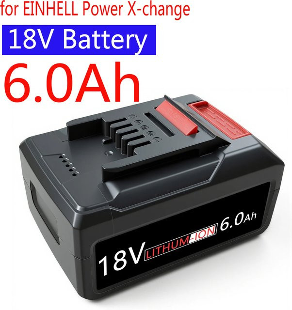 Einhell Ersatzakku EIN18C2 6000 mAh Li-Ionen-Akku für 18 V Power X-Change PX-BAT4 Elektrowerkzeuge - Bild 1