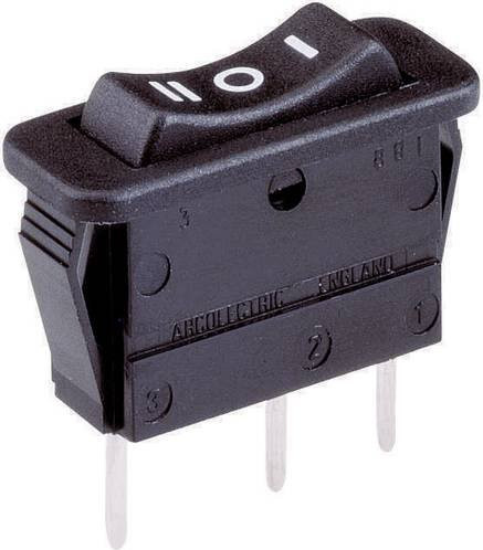 Arcolectric Bulgin Wippschalter C1520 VB AAB Schwarz 250 V/AC 16A 1 x Ein/Aus/Ein rastend/0/rastend - Bild 1