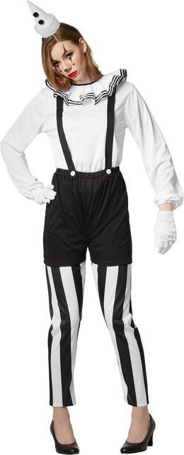 tectake Frauenkostüm Clown, schwarz-weiß, Textil - Bild 1