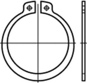 Industrial Quality Supplies Sicherungsringe DIN 471 aus Federstahl, Durchmesser: 102 mm, Stärke: 4 mm - Bild 1