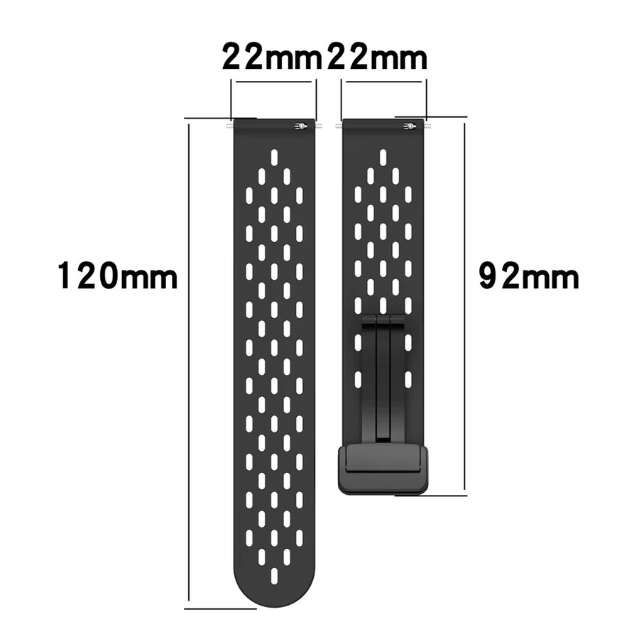 Uhrenarmband Silikon, magnetisch, Schwarz, Redmi Watch 5 Active/5 Lite - Bild 3