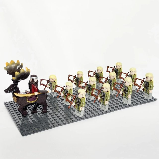 Burg Ritter Rohan Azog Orks Halbtier Menschliche Armee Elfen Wachen Römischer Soldat Minifigur Baustein Spielzeug, 13-teiliges Set, ab 14 Jahren - Bild 1