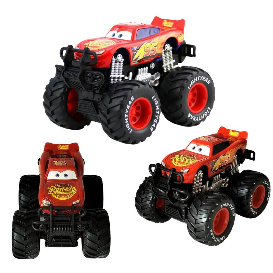 Yiran toy Pixar Cars Hook Lightning McQueen Jackson Storm Großrad Offroad-Fahrzeug Rückziehkraft - Bild 3