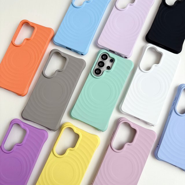 HKNR Magnetische Silikon Schutzhülle für Samsung Galaxy S26 S25 S24 S23 Ultra und Plus, Stoßfeste Kabellose Ladehülle mit MagSafe Kompatibilität - Bild 1