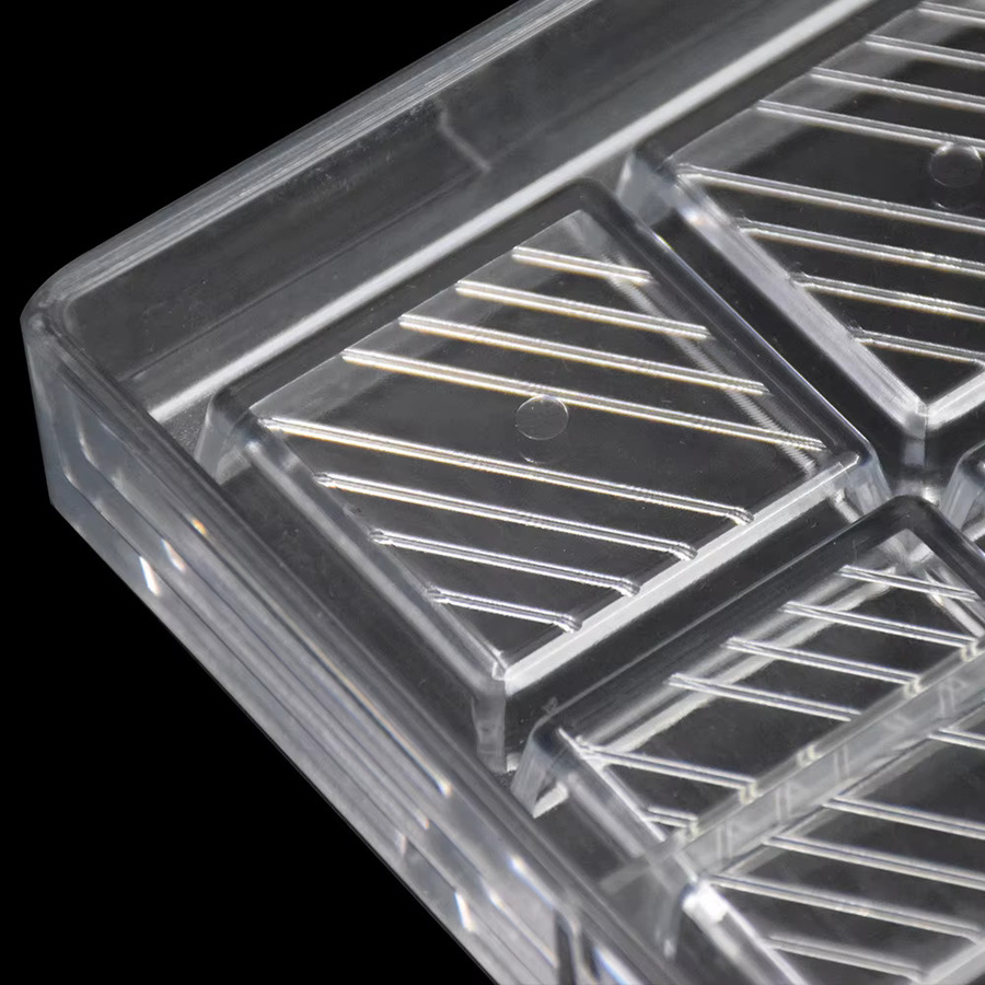 ALICAKE Schokoladenform aus Polycarbonat, quadratisch, transparent, B/T/H: 17,5 x 15,0 x 2,5 cm - Bild 2