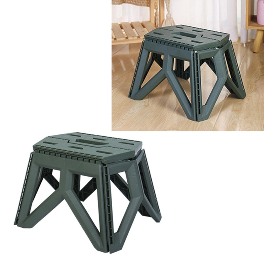 KONNWEI Klapptritt Hocker aus Kunststoff in Grün, tragbarer kleiner Hocker für Kinder, Camping und Outdoor - Bild 6