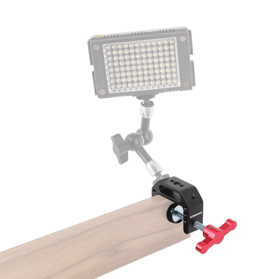CAMVATE Universal C-Clamp Mount Kamera Schreibtisch-Klemme in Schwarz mit 1/4 und 3/8 Zoll Gewinde für Kamera, Monitor und Videolicht - Bild 2