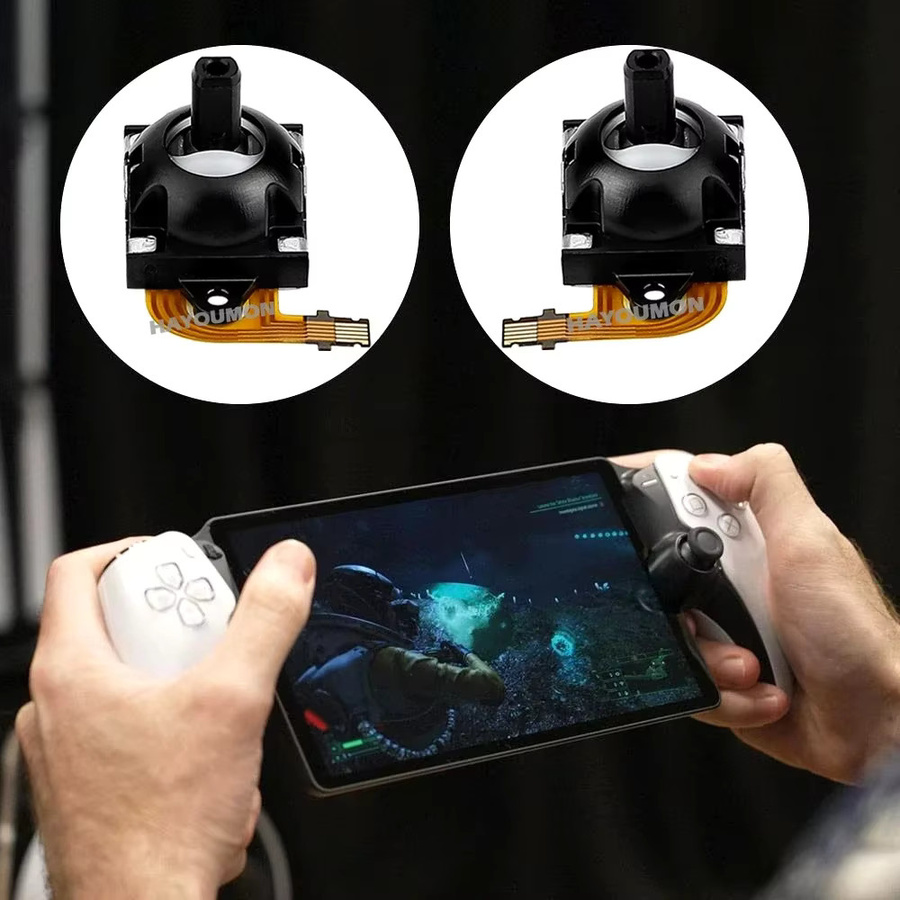 Hayoumon Ersatz-Hall-Effekt-Joystick Set für PS Portal, linker und rechter Thumbstick in Schwarz - Bild 3