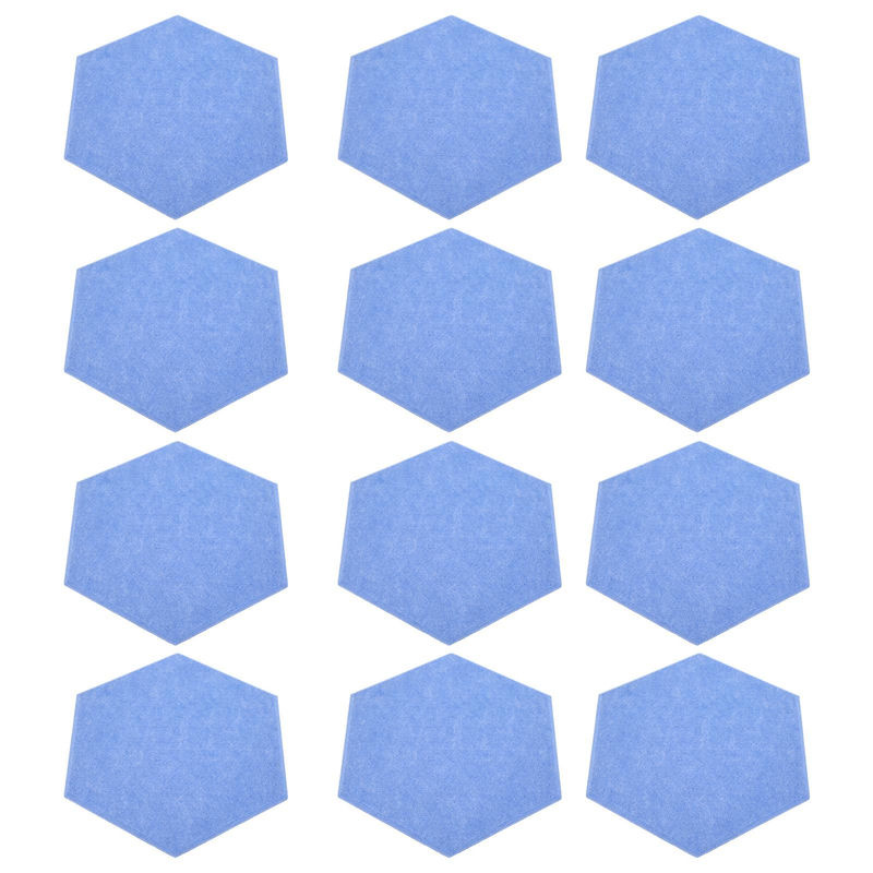 CosyHome Akustikpaneele Hexagonal Schallabsorptionsplatten mit Kleber, 12 Stück, Blau und Gelb - Bild 2