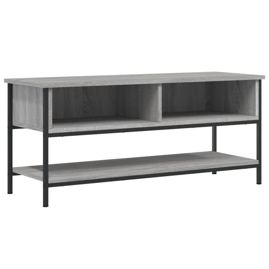 vidaXL TV-Schrank Grau Sonoma aus Holzwerkstoff und Eisen mit industrieller Note, B/T/H: 100 x 35 x 45 cm - Bild 2