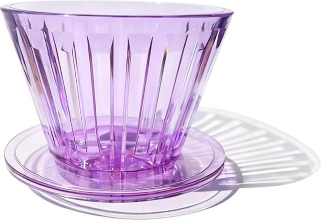 Yunran Hitzebeständiger Kaffee-Dripper in Violett für die Pour-Over-Kaffeezubereitung als wiederverwendbarer Filterkorb - Bild 1