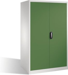 C+P Werkzeugschrank XXL mit Drehtüren und 4 Regalböden, Front Resedagrün, Korpus Lichtgrau, H: 195 cm, B: 120 cm, T: 80 cm - Bild 1