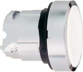 Schneider Electric Drucktaster flach ZB4BA9 in Silber und Weiß aus Metall - Bild 1