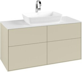 V&B Waschtischunterschrank Finion in Weiß lackiert, Breite: 120 cm, Tiefe: 50,1 cm - Bild 1