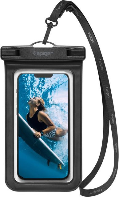 Spigen A601 Universelle wasserdichte Smartphone-Hülle für Geräte bis 6,9 Zoll, Schwarz - Bild 1