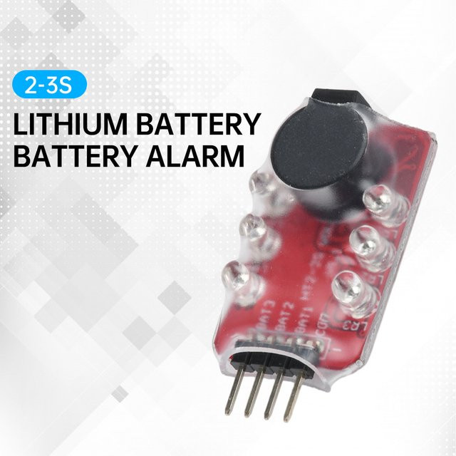 Gaqqee 2-in-1 Lipo-Akku-Spannungsprüfer und Niederspannungs-Alarmgerät mit BB-Ton für Lipo und Li-Ion, Rot - Bild 1
