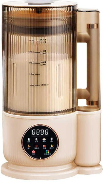 Elektrische Sojamilchmaschine und Mixer mit 10-Blatt-Klinge und Digitalanzeige, 1,5 l, Braun/Beige - Bild 1