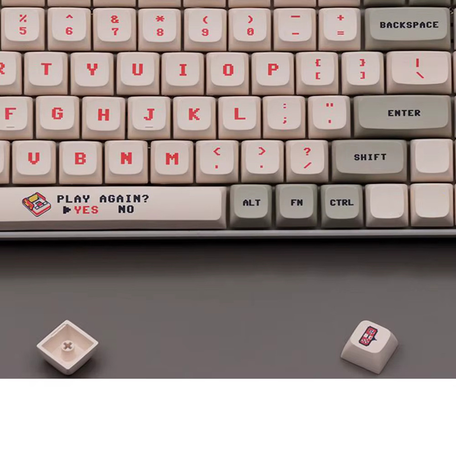 Ducky Anime Retro Tastenkappen Set aus PBT im XDA Profil, Rot und Weiß, 138 Tasten für MX Switches - Bild 2