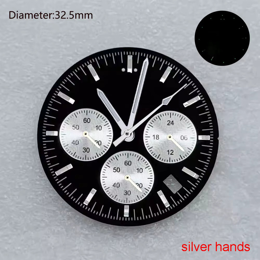 Chronographen-Zifferblatt VK63, Grün-Blau, 32,5 mm, Unisex - Bild 3