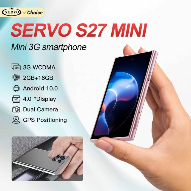 SERVO S27 MINI Android Smartphone in Grau mit 4,0 Zoll Display, 2GB RAM, 16GB Speicher, 3G WCDMA, GPS und Gesichtserkennung - Bild 1