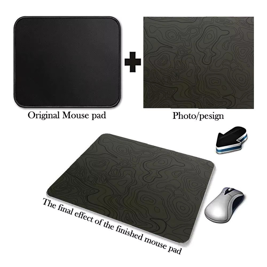 Mairuige XS Strata Gaming-Mauspad Schwarz, tragbares quadratisches Mauspad aus rutschfestem Gummi für PC und Tastatur - Bild 4