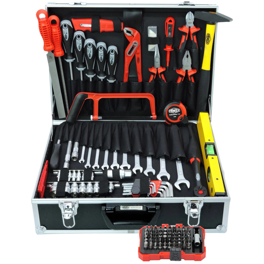 Famex Werkzeugkoffer 745-48 aus Edelstahl mit 164-teiligem Werkzeugset - Bild 2