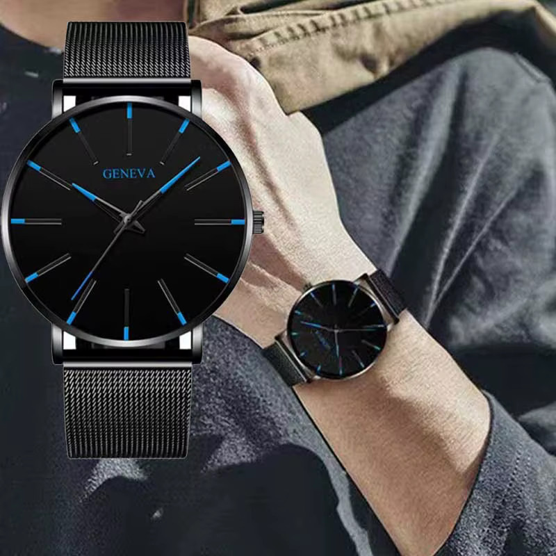 TVK Armbanduhr Quarz, Edelstahl, Schwarz, Herren - Bild 2