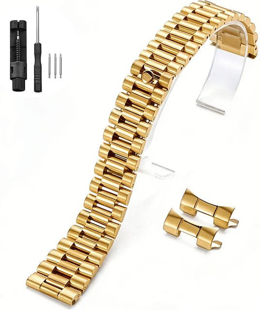 Crazyband Uhrenarmband Edelstahl, Gold, Unisex - Bild 1