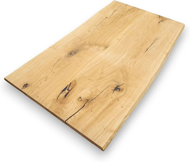 Willeke-Möbel Tischplatte Premium Eiche Vollholz in Braun, B/T/H: 140 x 80 x 4 cm - Bild 1
