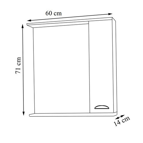 VCM Spiegelschrank Casalo L im Landhausstil, Weiss, B/H/T: 60 x 71 x 14 cm - Bild 2