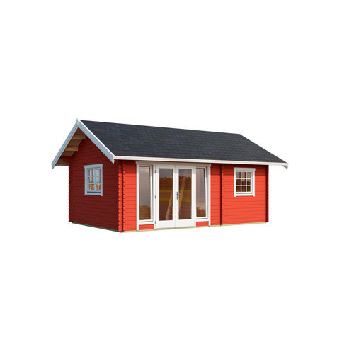 Lasita Gartenhaus Caroline Maja in Schwedenrot mit Satteldach, B/H/T: 675 x 330,6 x 489,9 cm - Bild 3