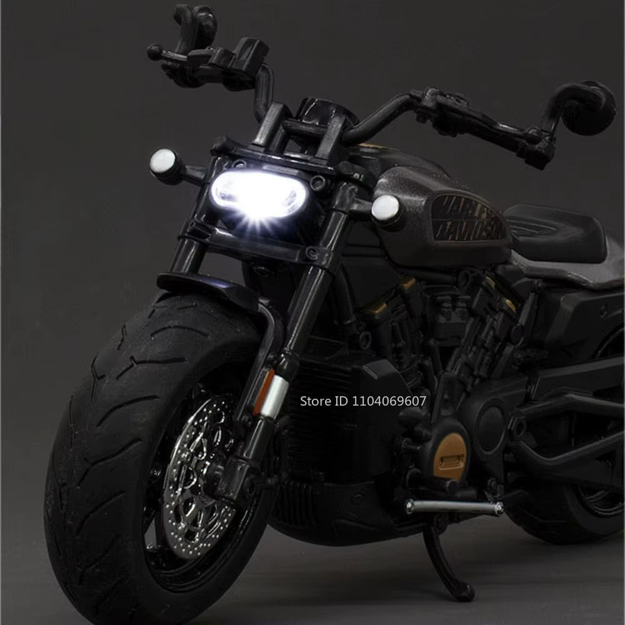 MAKEDA Sportster S Motorrad-Spielzeugmodell, Maßstab 1:12, Metalldruckguss, Rot - Bild 2