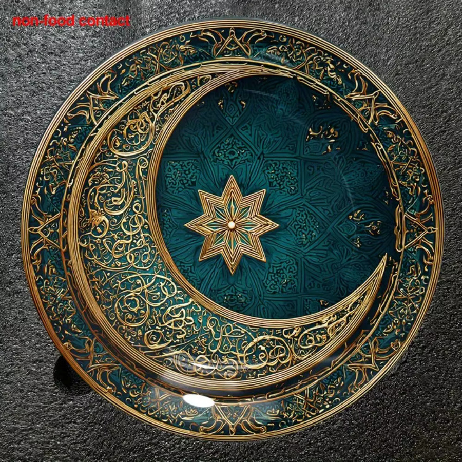 CIFBUY Wanddeko aus Metall in Gold mit geometrischem Halbmond-Design im Retro-Stil - Bild 2
