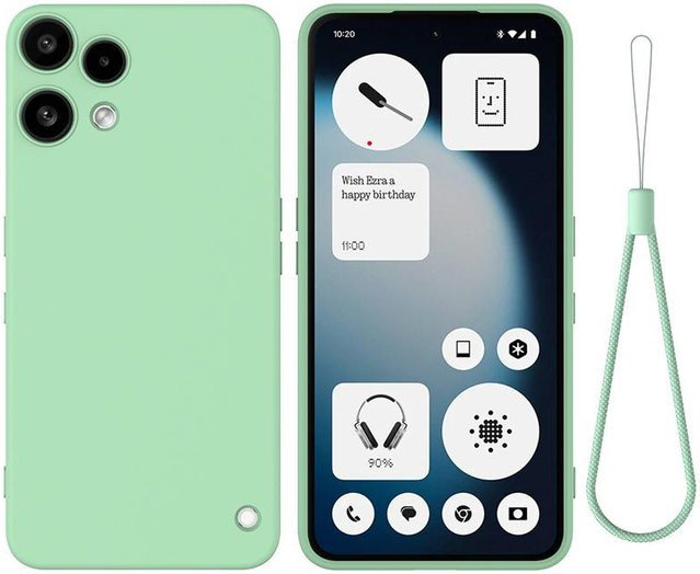 Premium Flüssigsilikon Hülle für Nothing Phone 3a Lite mit weicher Innenbeflockung - Bild 1