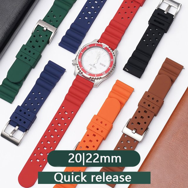 Uhrenarmband Silikon, 20 mm, 22 mm, Unisex - Bild 1