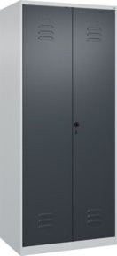 C+P Spind Classic PLUS Schwarz-Weiß mit 2 Abteilen, Sicherheits-Drehriegel, B/T/H: 80 x 50 x 185 cm - Bild 1