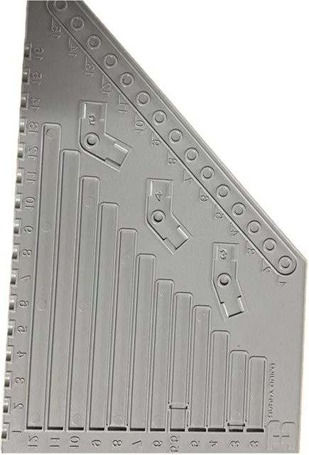 Stemedu Universelles Bausteine-Zubehör, Teile-Messplatte, Lineal, 1-teiliges Set - Bild 1