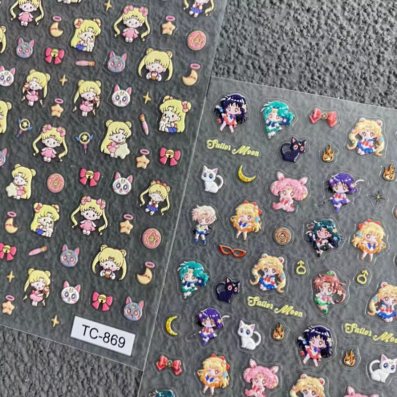 Bandai Sailor Moon Tsukino Usagi Motiv Nagelaufkleber und Dekorationsaufkleber in Multicolour - Bild 2