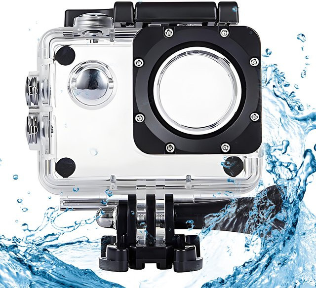SJCAM SJ4000 Unterwasser-Tauchgehäuse in Transparent als wasserdichtes Schutzgehäuse und Zubehör - Bild 1
