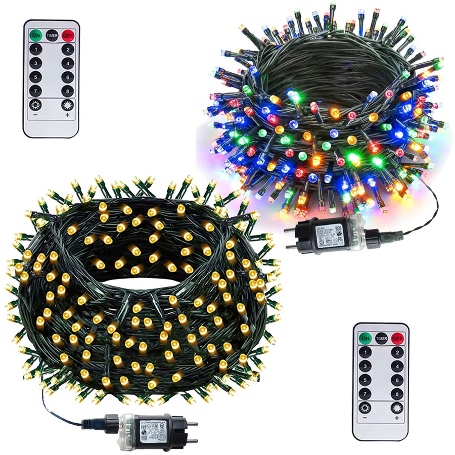 Topdii Outdoor LED Lichterkette mit 800 LEDs in Schwarz für Garten, Hochzeit und Weihnachten - Bild 3