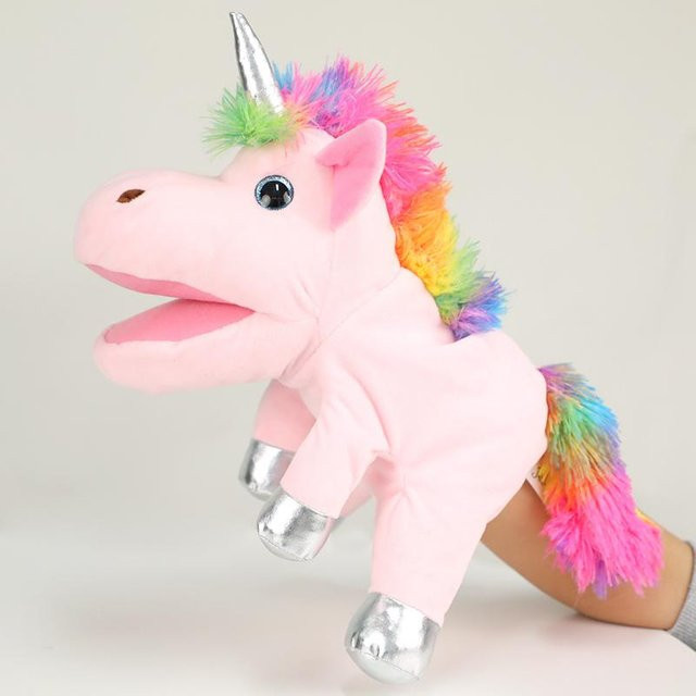 Einhorn Handpuppe Plüschtier, rosa, ab 14 Jahren - Bild 1