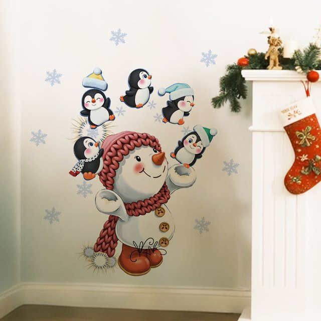 BRUP Weihnachts-Wandtattoo mit Tieren in Mehrfarbig, selbstklebend für deine Heimdekoration - Bild 1