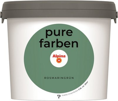 Alpina Wandfarbe Pure Farben Rosmaringrün, matt, 2,5 l - Bild 1