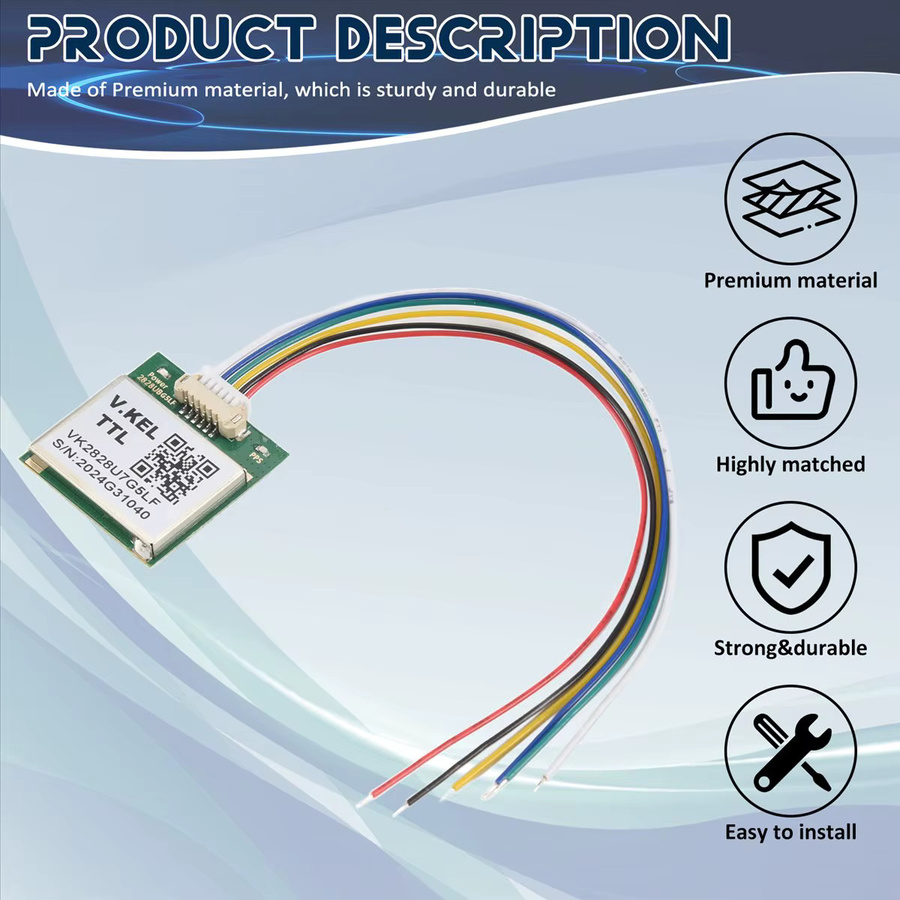 Trust VK2828U7G5LF GPS-Modul mit Antenne für Flight Control, TTL 1–10 Hz, Multicolour - Bild 2