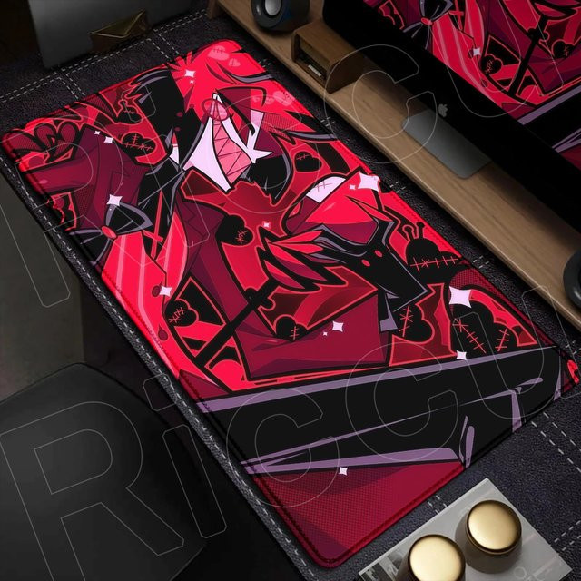 Riccu Gaming Mauspad Hazbin Hotel XXL Tischunterlage Multicolour B/T: 90 x 40 cm - Bild 1