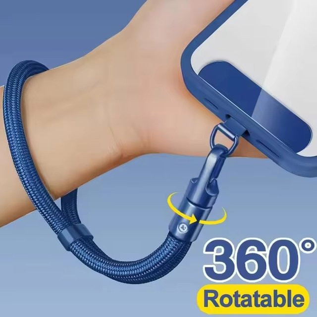 BRYNTHORX Handgelenkband Handyriemen in Blau, universelles 360 Grad drehbares Handy-Lanyard für iPhone und Huawei - Bild 1