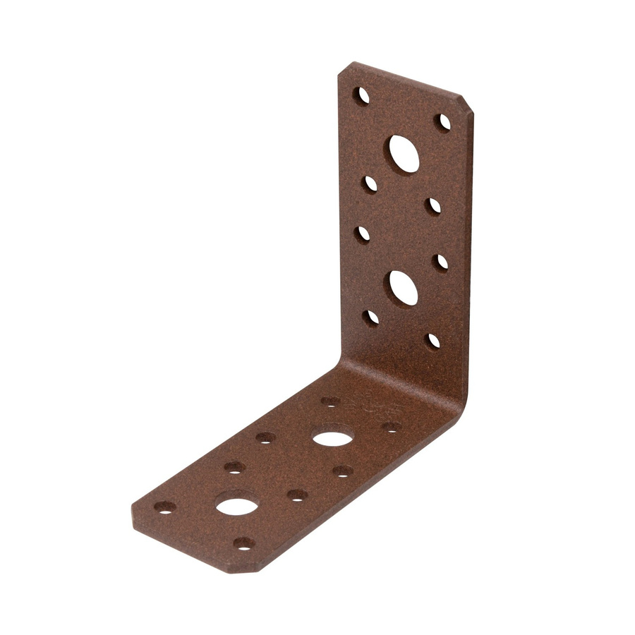 GAH Alberts Winkelverbinder aus Stahl in Rostbraun, Duplexbeschichtet, B/T/H: 90 x 90 x 40 mm - Bild 2